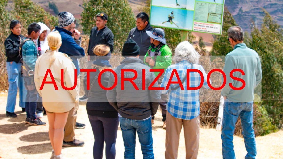 Fiscalización GERCETUR 2026 en el Mirador de Racchi — Sam's Zipline, único operador autorizado en Chinchero, Cusco