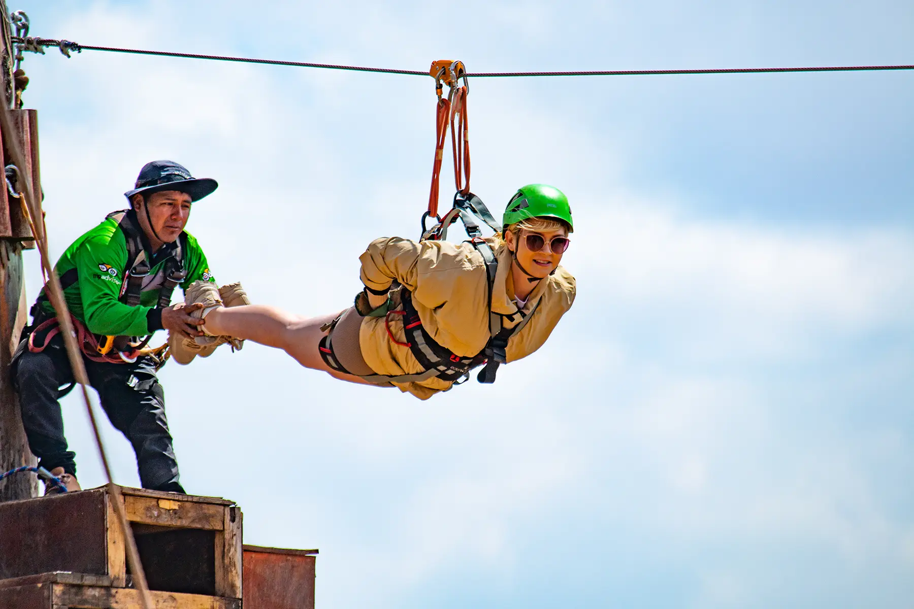 Zipline adventure in the Sacred Valley of the Incas, Cusco Peru